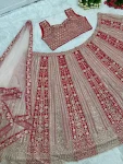 DESIGNER GEORGETTE CHAIN SEQUENCE WITH DIMOND OR REAL MIRROR HAND WORK LEHENGA CHOLI WITH DUPATTA WEDDING WEAR WHOLESALE PRICE ETHNIC GARMENT (3)