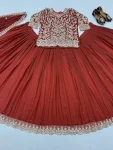 DESIGNER GEORGETTE CHAIN SEQUENCE WORK TOP LEHENGA WITH DUPATTA FESTIVE WEAR WHOLESALE PRICE ETHNIC GARMENT (3)