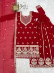 DESIGNER GEORGETTE EMBROIDERY DORI,JARI,SEQUENCE AND THREAD WORK TOP PALAZZO WITH DUPATTA FESTIVE WEAR WHOLESALE PRICE ETHNIC GARMENT (2)