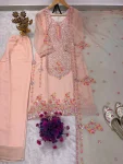 DESIGNER GEORGETTE EMBROIDERY SEQUENCE WORK TOP BOTTOM WITH DUPATTA FESTIVE WEAR WHOLESALE PRICE ETHNIC GARMENT (2)