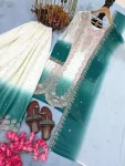 DESIGNER GEORGETTE EMBROIDERY THREAD WORK TOP PALAZZO WITH DUPATTA FESTIVE WEAR WHOLESALE PRICE ETHNIC GARMENT (10)
