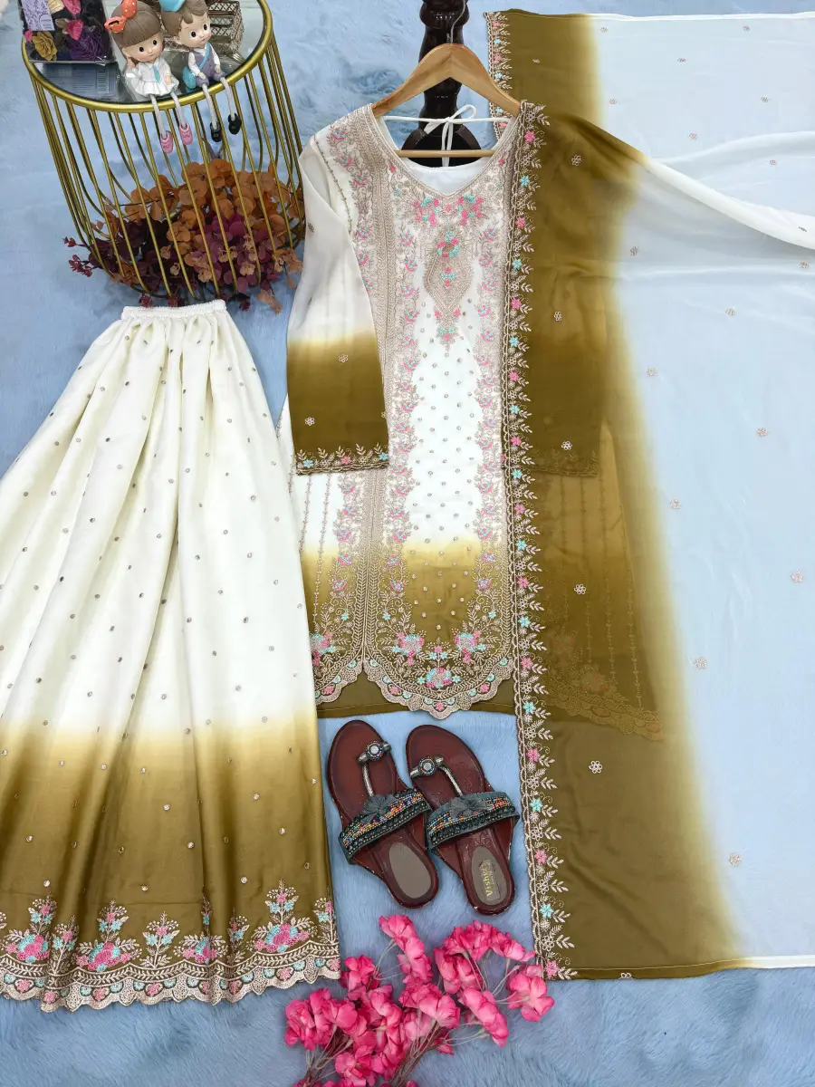 DESIGNER GEORGETTE EMBROIDERY THREAD WORK TOP PALAZZO WITH DUPATTA FESTIVE WEAR WHOLESALE PRICE ETHNIC GARMENT (5)