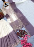DESIGNER GEORGETTE EMBROIDERY THREAD WORK TOP PALAZZO WITH DUPATTA WEDDING WEAR WHOLESALE PRICE ETHNIC GARMENT (4)