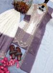 DESIGNER GEORGETTE EMBROIDERY THREAD WORK TOP PALAZZO WITH DUPATTA WEDDING WEAR WHOLESALE PRICE ETHNIC GARMENT (4)