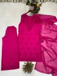 DESIGNER GEORGETTE EMBROIDERY WORK TOP PALAZZO WITH DUPATTA OFFICE WEAR WHOLESALE PRICE ETHNIC GARMENT (4)