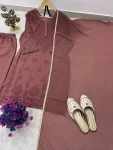DESIGNER GEORGETTE EMBROIDERY WORK TOP PALAZZO WITH DUPATTA OFFICE WEAR WHOLESALE PRICE ETHNIC GARMENT (2)
