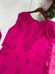 DESIGNER GEORGETTE EMBROIDERY WORK TOP PALAZZO WITH DUPATTA OFFICE WEAR WHOLESALE PRICE ETHNIC GARMENT (4)