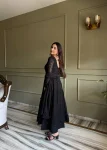 DESIGNER GEORGETTE LUKHNOWI SEQUENCE & THREAD WORK GOWN BOTTOM WITH DUPATTA FESTIVE WEAR WHOLESALE PRICE ETHNIC GARMENT (6)