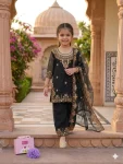 DESIGNER GEORGETTE MULTI EMBROIDERY WITH MOTI WORK KID’S TOP BOTTOM WITH DUPATTA FESTIVE WEAR WHOLESALE PRICE ETHNIC GARMENT (7)