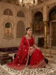 DESIGNER GEORGETTE SEQUENCE EMBROIDERY WORK TOP SHARARA WITH DUPATTA WEDDING WEAR WHOLESALE PRICE ETHNIC GARMENT (5)
