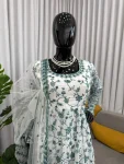 DESIGNER GEORGETTE THREAD WITH SEQUENCE WORK GOWN BOTTOM WITH DUPATTA FESTIVE WEAR WHOLESALE PRICE ETHNIC GARMENT (5)