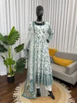 DESIGNER GEORGETTE THREAD WITH SEQUENCE WORK GOWN BOTTOM WITH DUPATTA RAMA