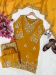 DESIGNER GEORGETTE ZARI & 5MM SEQUENCE EMBROIDERY WORK TOP PALAZZO WITH DUPATTA FESTIVE WEAR WHOLESALE PRICE ETHNIC GARMENT (2)