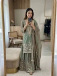 DESIGNER GMY SILK EMBROIDERY 5 MM SEQUENCE WORK TOP PALAZZO WITH DUPATTA FESTIVE WEAR WHOLESALE PRICE ETHNIC GARMENT (4)