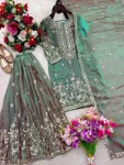 DESIGNER GMY SILK EMBROIDERY 5 MM SEQUENCE WORK TOP PALAZZO WITH DUPATTA FESTIVE WEAR WHOLESALE PRICE ETHNIC GARMENT (4)