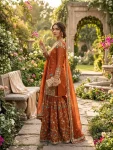 DESIGNER JMC SILK THREAD WITH SEQUENCE WITH RIVET MOTI WORK TOP SHARARA WITH DUPATTA WEDDING WEAR WHOLESALE PRICE ETHNIC GARMENT (12)