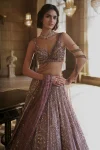 DESIGNER KASTURI SILK DORI , SEQUENCE & THREAD WORK LEHENGA CHOLI WITH DUPATTA RECEPTION WEAR WHOLESALE PRICE ETHNIC GARMENT (2)