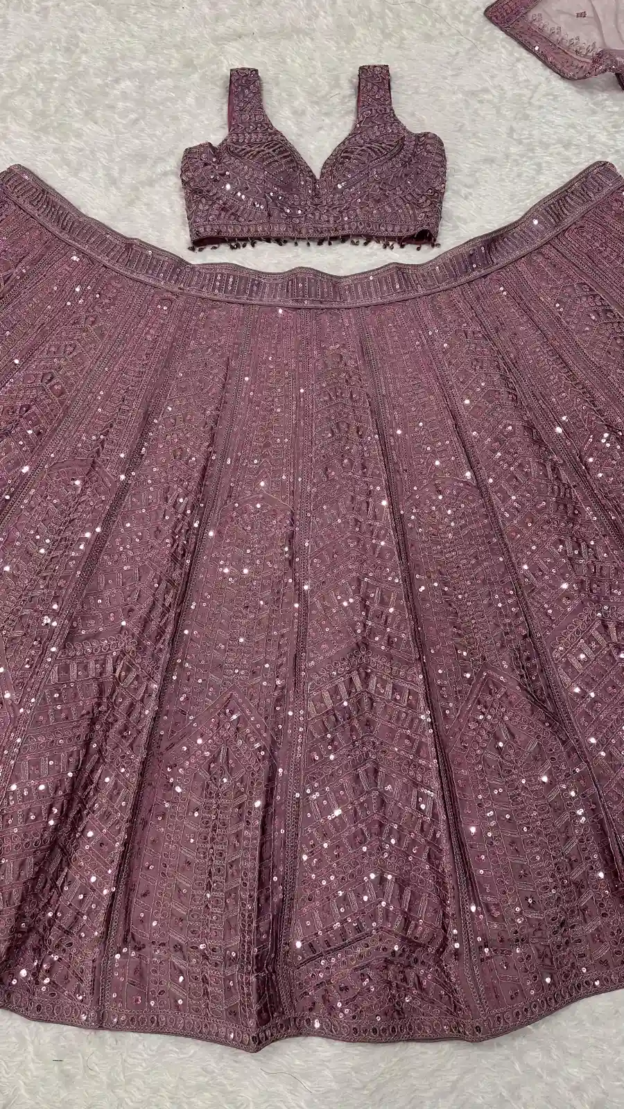 DESIGNER KASTURI SILK DORI , SEQUENCE & THREAD WORK LEHENGA CHOLI WITH DUPATTA RECEPTION WEAR WHOLESALE PRICE ETHNIC GARMENT (5)