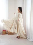 DESIGNER MAL CHANDERI REAL MIRROR WITH HANDWORK GOWN BOTTOM WITH DUPATTA WEDDING WEAR WHOLESALE PRICE ETHNIC GARMENT (4)