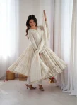 DESIGNER MAL CHANDERI REAL MIRROR WITH HANDWORK GOWN BOTTOM WITH DUPATTA WEDDING WEAR WHOLESALE PRICE ETHNIC GARMENT (4)