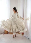 DESIGNER MAL CHANDERI REAL MIRROR WITH HANDWORK GOWN BOTTOM WITH DUPATTA WEDDING WEAR WHOLESALE PRICE ETHNIC GARMENT (4)