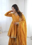 DESIGNER MAL CHANDERI REAL MIRROR WITH HANDWORK TOP SHARARA WITH DUPATTA FESTIVE WEAR WHOLESALE PRICE ETHNIC GARMENT (22)