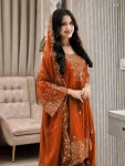 DESIGNER MOSS SILK SEQUENCE & ZARI THREAD EMBROIDERY WORK TOP PALAZZO WITH DUPATTA FESTIVE WEAR WHOLESALE PRICE ETHNIC GARMENT (4)
