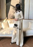 DESIGNER NATURAL CREPE EMBROIDERY AND MOTI WORK TOP PATIYALA WITH DUPATTA FESTIVE WEAR WHOLESALE PRICE ETHNIC GARMENT (2)