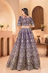 DESIGNER NET SEQUENCE AND ZARI EMBROIDERY WORK LEHENGA CHOLI WITH DUPATTA WEDDING WEAR WHOLESALE PRICE ETHNIC GARMENT (5)