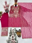 DESIGNER NYLON LINING EMBROIDERY SEQUENCE FANCY PATCH WORK TOP BOTTOM WITH DUPATTA FESTIVE WEAR WHOLESALE PRICE ETHNIC GARMENT (2)
