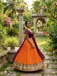 DESIGNER RANGOLI SILK EMBROIDERY WORK LEHENGA CHOLI WITH DUPATTA FESTIVE WEAR WHOLESALE PRICE ETHNIC GARMENT (4)