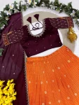 DESIGNER RANGOLI SILK EMBROIDERY WORK LEHENGA CHOLI WITH DUPATTA FESTIVE WEAR WHOLESALE PRICE ETHNIC GARMENT (4)