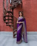 DESIGNER RANGOLI SILK SEQUENCE AND ZARI EMBROIDERY WORK SAREE WITH UNSTITCHED BLOUSE WEDDING WEAR WHOLESALE PRICE ETHNIC GARMENT (6)