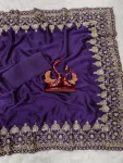 DESIGNER RANGOLI SILK SEQUENCE AND ZARI EMBROIDERY WORK SAREE WITH UNSTITCHED BLOUSE WEDDING WEAR WHOLESALE PRICE ETHNIC GARMENT (6)
