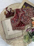 DESIGNER RANGOLI SILK SEQUENCE EMBROIDERY WORK SAREE WITH STITCHED BLOUSE WEDDING WEAR WHOLESALE PRICE ETHNIC GARMENT (2)