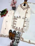 DESIGNER ROMAN GLASS EMBROIDERY SEQUENCE WITH FANCY CUT WORK TOP PALAZZO WITH DUPATTA FESTIVE WEAR WHOLESALE PRICE ETHNIC GARMENT (5)