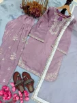 DESIGNER ROMAN GLASS SILK EMBROIDERY 3 MM SEQUENCE WORK WITH RIVET MOTI WORK TOP PATIYALA WITH DUPATTA FESTIVE WEAR WHOLESALE PRICE ETHNIC GARMENT (8)