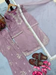 DESIGNER ROMAN GLASS SILK EMBROIDERY 3 MM SEQUENCE WORK WITH RIVET MOTI WORK TOP PATIYALA WITH DUPATTA FESTIVE WEAR WHOLESALE PRICE ETHNIC GARMENT (8)