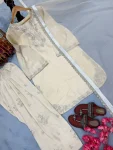 DESIGNER ROMAN GLASS SILK EMBROIDERY 3 MM SEQUENCE WORK WITH RIVET MOTI WORK TOP PATIYALA WITH DUPATTA FESTIVE WEAR WHOLESALE PRICE ETHNIC GARMENT (2)