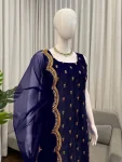 DESIGNER ROMAN GLASS THREAD & SEQUENCE WORK TOP BOTTOM WITH DUPATTA FESTIVE WEAR WHOLESALE PRICE ETHNIC GARMENT (24)