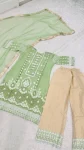 DESIGNER SLUB SILK CHAIN STITCH EMBROIDERY WORK TOP BOTTOM WITH DUPATTA FESTIVE WEAR WHOLESALE PRICE ETHNIC GARMENT (2)