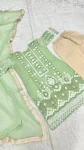 DESIGNER SLUB SILK CHAIN STITCH EMBROIDERY WORK TOP BOTTOM WITH DUPATTA FESTIVE WEAR WHOLESALE PRICE ETHNIC GARMENT (2)