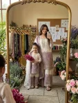 DESIGNER STAR GEORGETTE EMBROIDERY WORK WITH JARKHAN DIAMOND WORK MOTHER DAUGHTER SET FESTIVE WEAR WHOLESALE PRICE ETHNIC GARMENT (21)