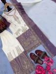 DESIGNER STAR GEORGETTE EMBROIDERY WORK WITH JARKHAN DIAMOND WORK TOP PALAZZO WITH DUPATTA FESTIVE WEAR WHOLESALE PRICE ETHNIC GARMENT (2)