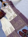 DESIGNER STAR GEORGETTE EMBROIDERY WORK WITH JARKHAN DIAMOND WORK TOP PALAZZO WITH DUPATTA FESTIVE WEAR WHOLESALE PRICE ETHNIC GARMENT (2)