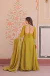 DESIGNER STAR GEORGETTE SEQUENCE CODING & BEADS EMBROIDERY WORK GOWN WITH DUPATTA WEDDING WEAR WHOLESALE PRICE ETHNIC GARMENT (8)