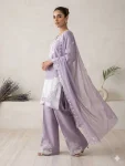 FANCY AIR TEX CHINON SEQUENCE EMBROIDERY WORK TOP BOTTOM WITH DUPATTA FESTIVE WEAR WHOLESALE PRICE ETHNIC GARMENT (2)