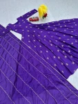 FANCY CHINON EMBROIDERY SEQUENCE WORK GOWN WITH DUPATTA FESTIVE WEAR WHOLESALE PRICE ETHNIC GARMENT (1)
