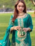FANCY CHINON SILK EMBROIDERY 5 MM SEQUENCE & CODING DORI WORK TOP PALAZZO WITH DUPATTA FESTIVE WEAR WHOLESALE PRICE ETHNIC GARMENT (3)