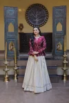 FANCY COSMOS SEQUENCE & ZARI EMBROIDERY WITH MIRROR LACE WORK TOP LEHENGA WEDDING WEAR WHOLESALE PRICE ETHNIC GARMENT (33)